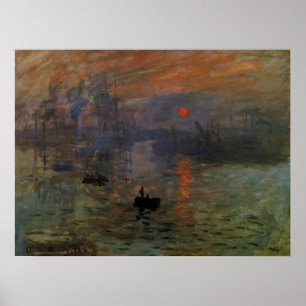 Impresión del amanecer por Claude Monet, arte vint