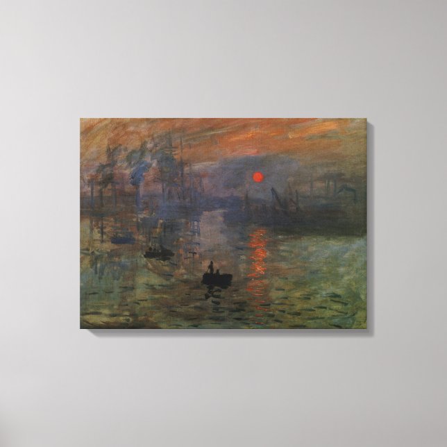 Impresión del amanecer por Claude Monet, arte vint (Anverso)