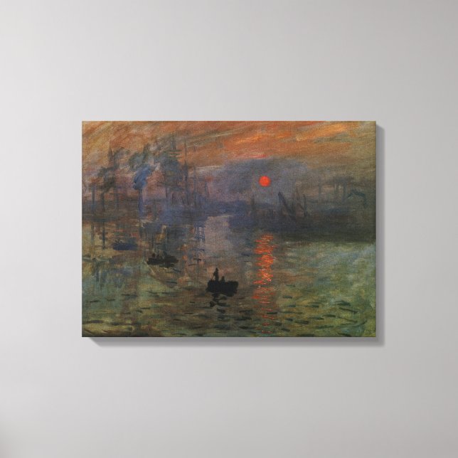 Impresión del amanecer por Claude Monet, arte vint (Anverso)