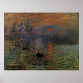 Impresión del amanecer por Claude Monet, arte vint