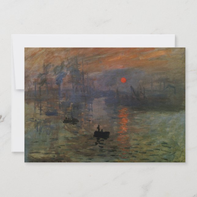 Impresión del amanecer por Claude Monet, arte vint (Anverso)