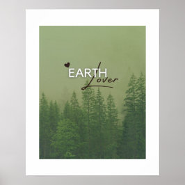 Impresión del amante de la Tierra, papel Poster de