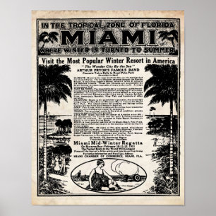 Impresión del anuncio del viaje de Miami del