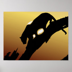 Impresión del árbol del gato grande