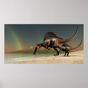 Impresión del arcoiris Spinosaurus