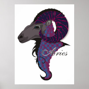 Impresión del aries de la luz de las estrellas