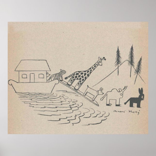 Impresión del arte arca de Noah (Frente)