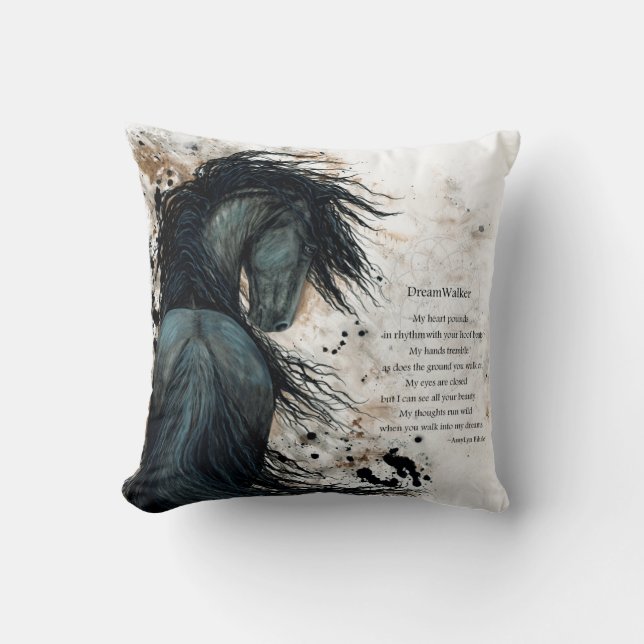 Impresión del arte de la almohada del caballo de (Anverso)