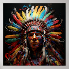 Impresión del arte de la cabeza india