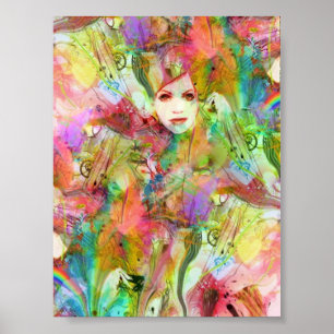 Impresión del arte de la meditación de la danza de