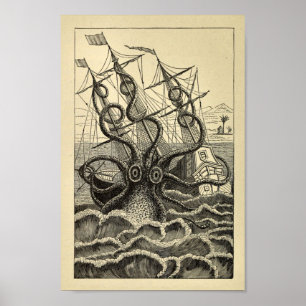 Impresión del arte de la nave del pulpo del