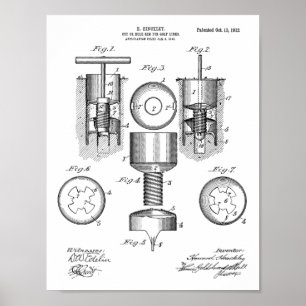 Impresión del arte de la patente de diseño del