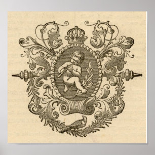 Impresión del arte de la querube del Victorian de