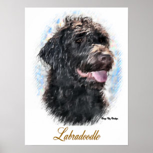 Impresión del arte de Labradoodle