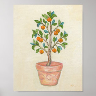 Impresión del arte del árbol de mandarina