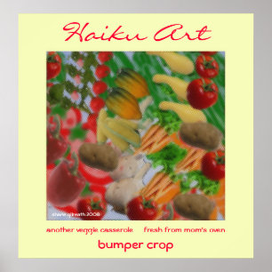 Impresión del arte del Haiku de la cosecha de