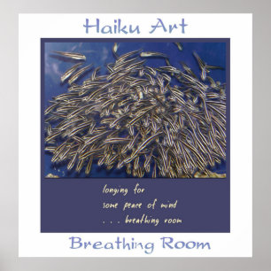 Impresión del arte del Haiku del espacio para