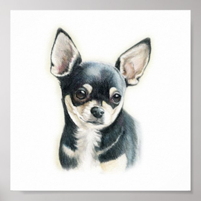 Impresión del arte del perro de Chihuahua (Frente)