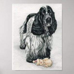Impresión del arte del perro de cocker spaniel del