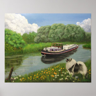 "Impresión del arte del perro de la gabarra"