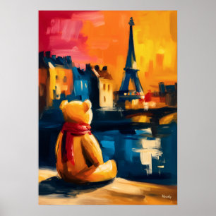 Impresión del atardecer de la Torre Eiffel Fauvist