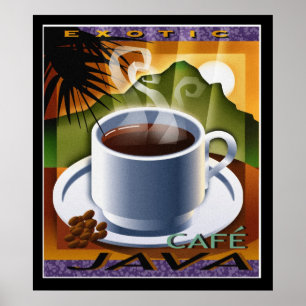 Impresión del café de Java