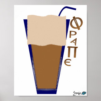 Impresión del café Frappe griego