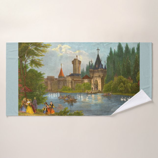 Impresión del Castillo de Franzenburg de los años  (Toalla de baño)