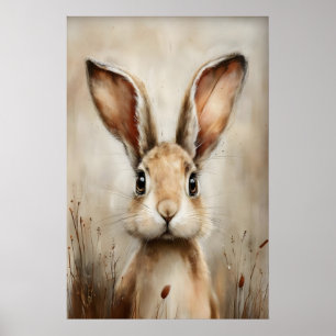 Impresión del conejo de Pascua, cottagecore del co