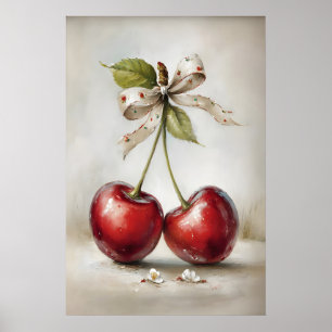 Impresión del día de San Valentín de cerezas, arte