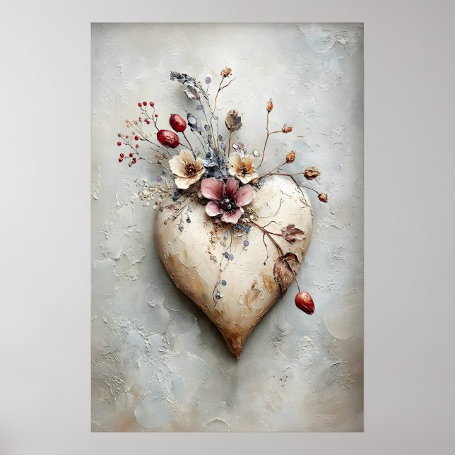 Impresión del Día de San Valentín del Corazón, Art (Frente)