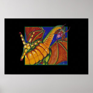Impresión del dragón de Shivan en negro