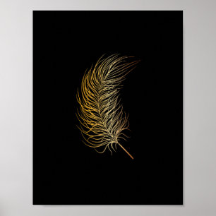 Impresión del escritorio de la pluma del oro