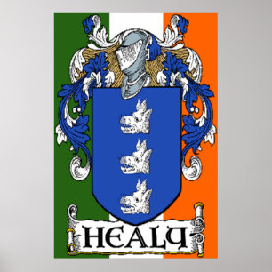 Impresión del escudo de armas de Healy