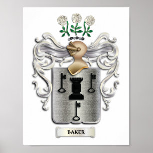Impresión del escudo de armas del panadero en el