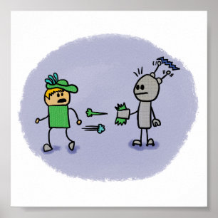 Impresión del estilo del libro de historietas Duel