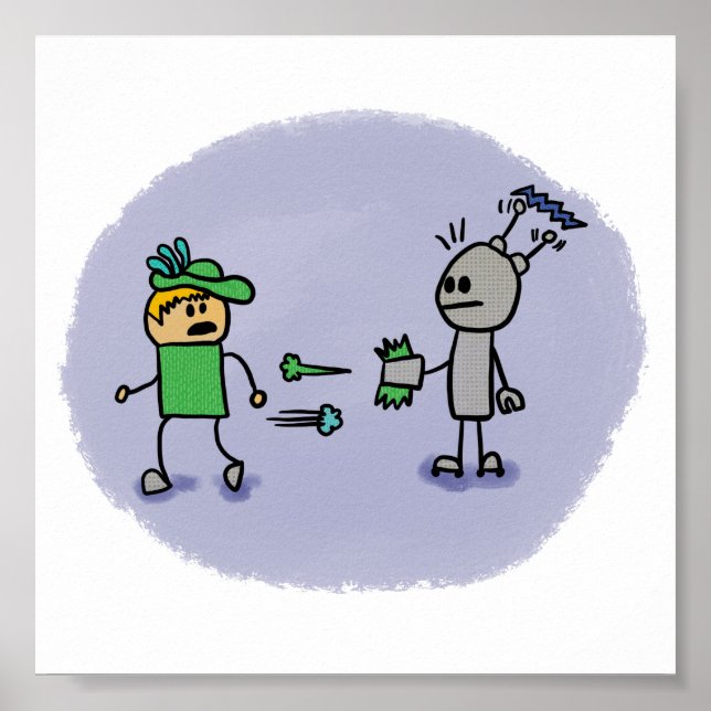 Impresión del estilo del libro de historietas Duel (Frente)