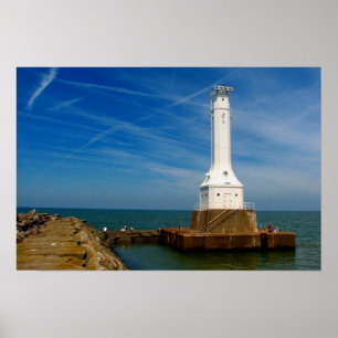 Impresión del faro de Huron