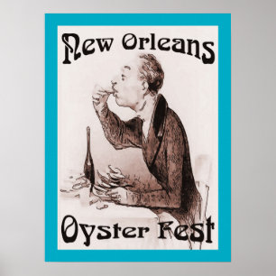 Impresión del Festival de Ostras de Nueva Orleans