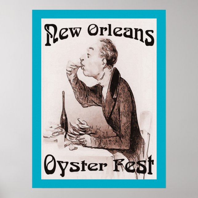 Impresión del Festival de Ostras de Nueva Orleans (Frente)