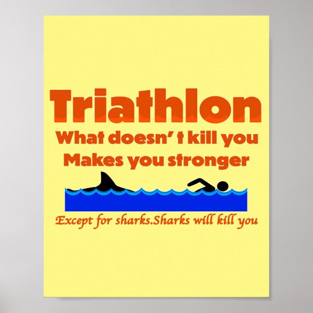 Impresión del humor de triatlón (Frente)