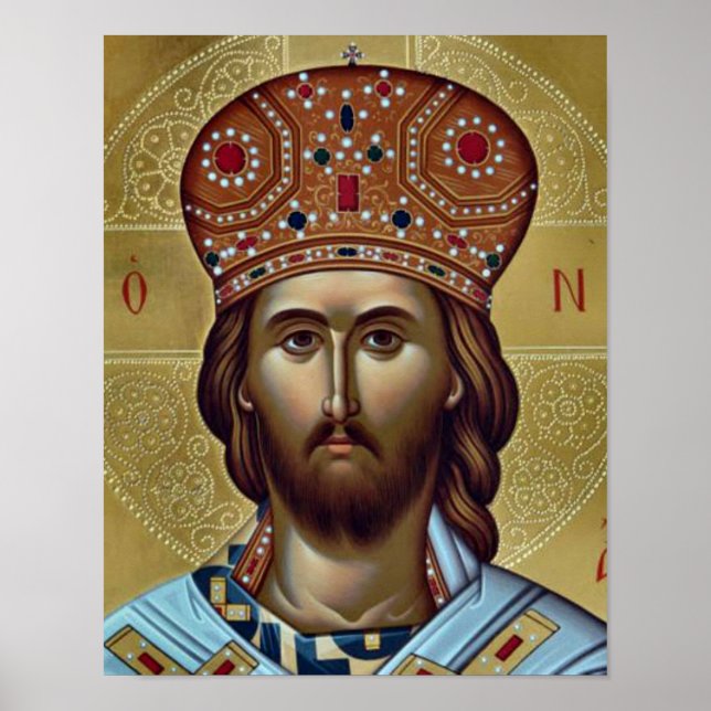 Impresión del icono cristiano ortodoxo de Cristo R (Frente)