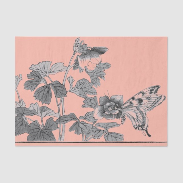 IMPRESIÓN del JAPONÉS de la MARIPOSA del papel (Anverso)