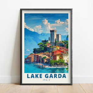 Impresión del lago de Garda - Arte de Malcesine -