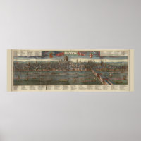 Impresión del mapa de antigüedades de Londres