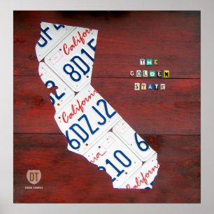 Impresión del mapa de la placa de California