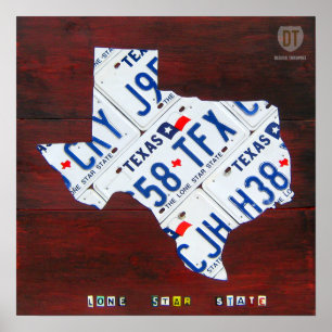Impresión del mapa de la placa de Tejas