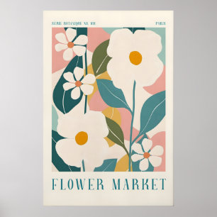 Impresión del mercado de flores de París Arte botá