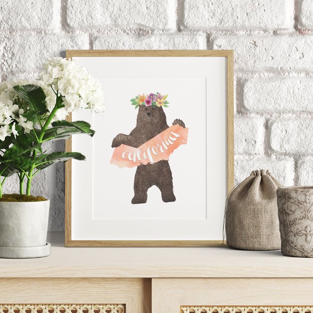 Impresión del oso boho de California (Subido por el creador)