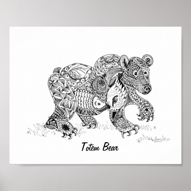 Impresión del oso del tótem (Frente)